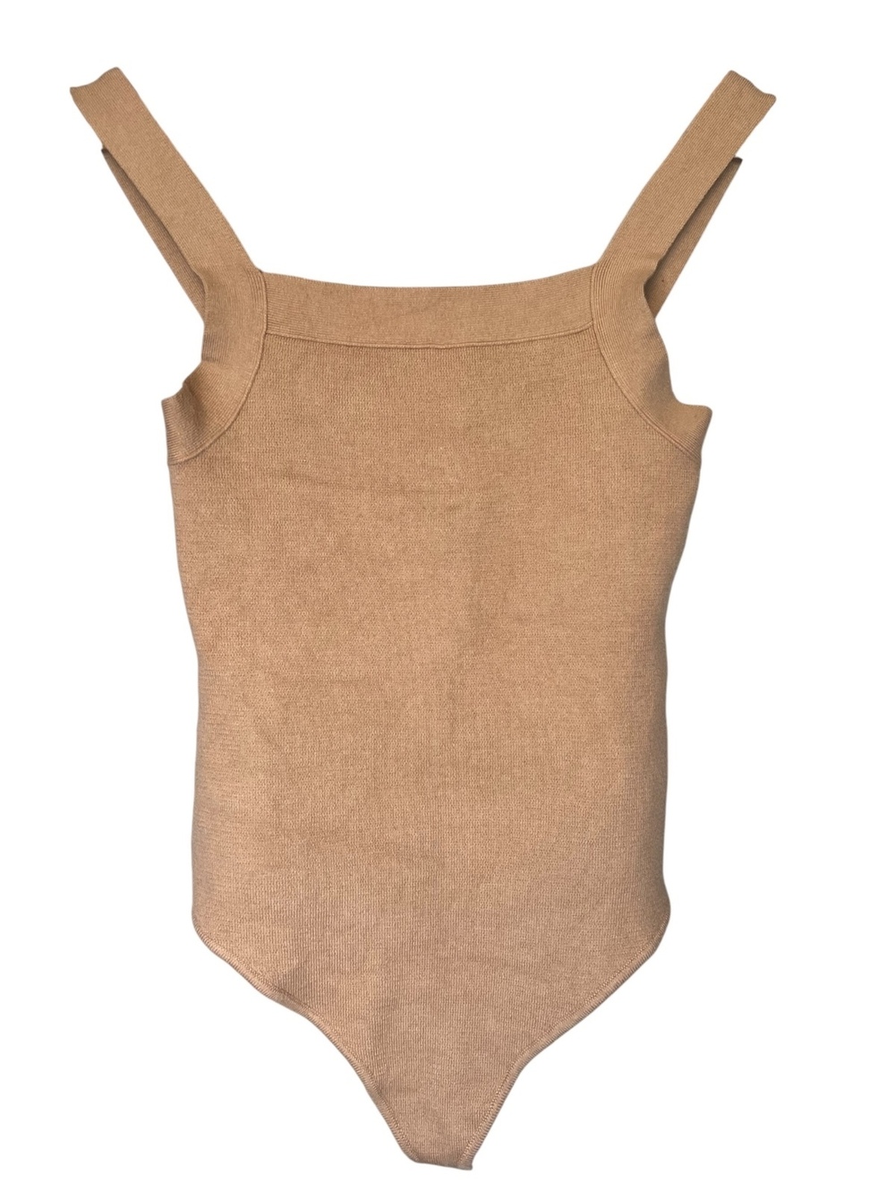 Abercrombie & Fitch Knit Bodysuit Medium Tan Beige Neutral Fall Capsule Layering
